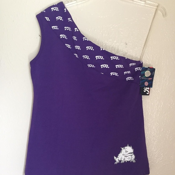 3/$30 NWT TCU HORNED FROGS PURPLE SLEEVELESS SHIRT - Picture 1 of 6